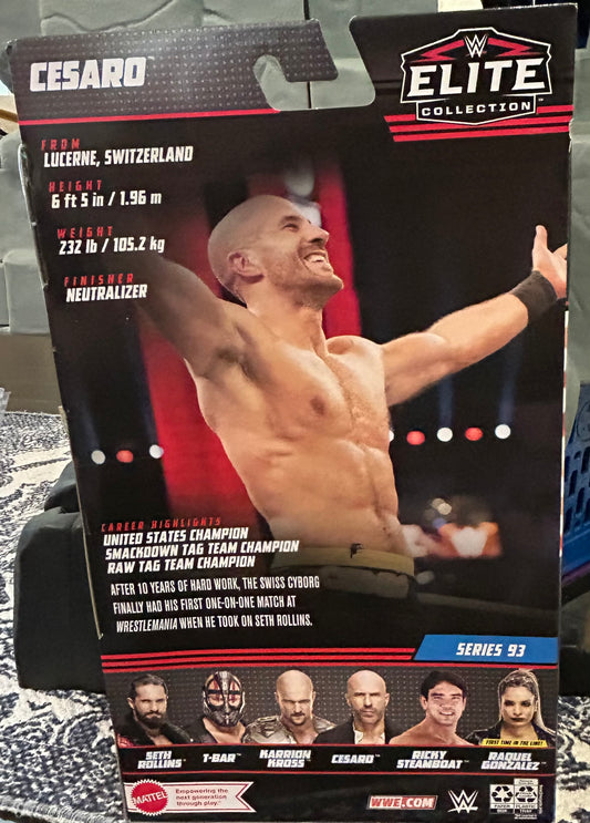 + Cesaro SIGNED WWE Mattel Elite Series 93 Action Figure (Comes w/COA)