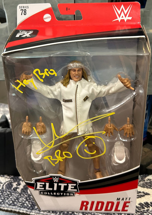 + Matt Riddle SIGNED WWE Mattel Elite Series 78 Action Figure (Comes w/COA)