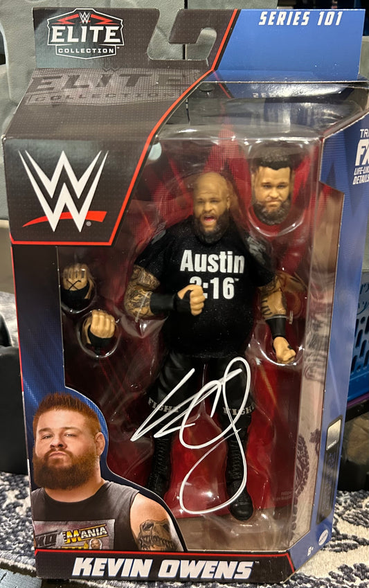 + Kevin Owens SIGNED WWE Mattel Elite Series 101 Action Figure (Comes w/COA)