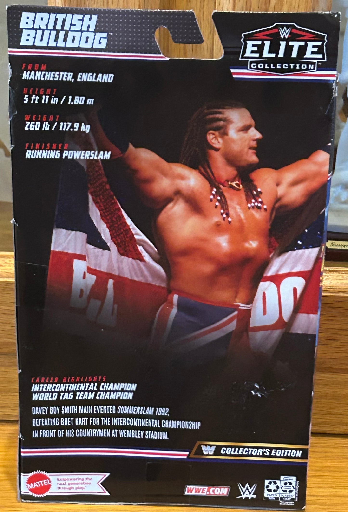 * British Bulldog WWE Mattel Collector’s Edition Elite Action Figure (Sealed, Never Opened)