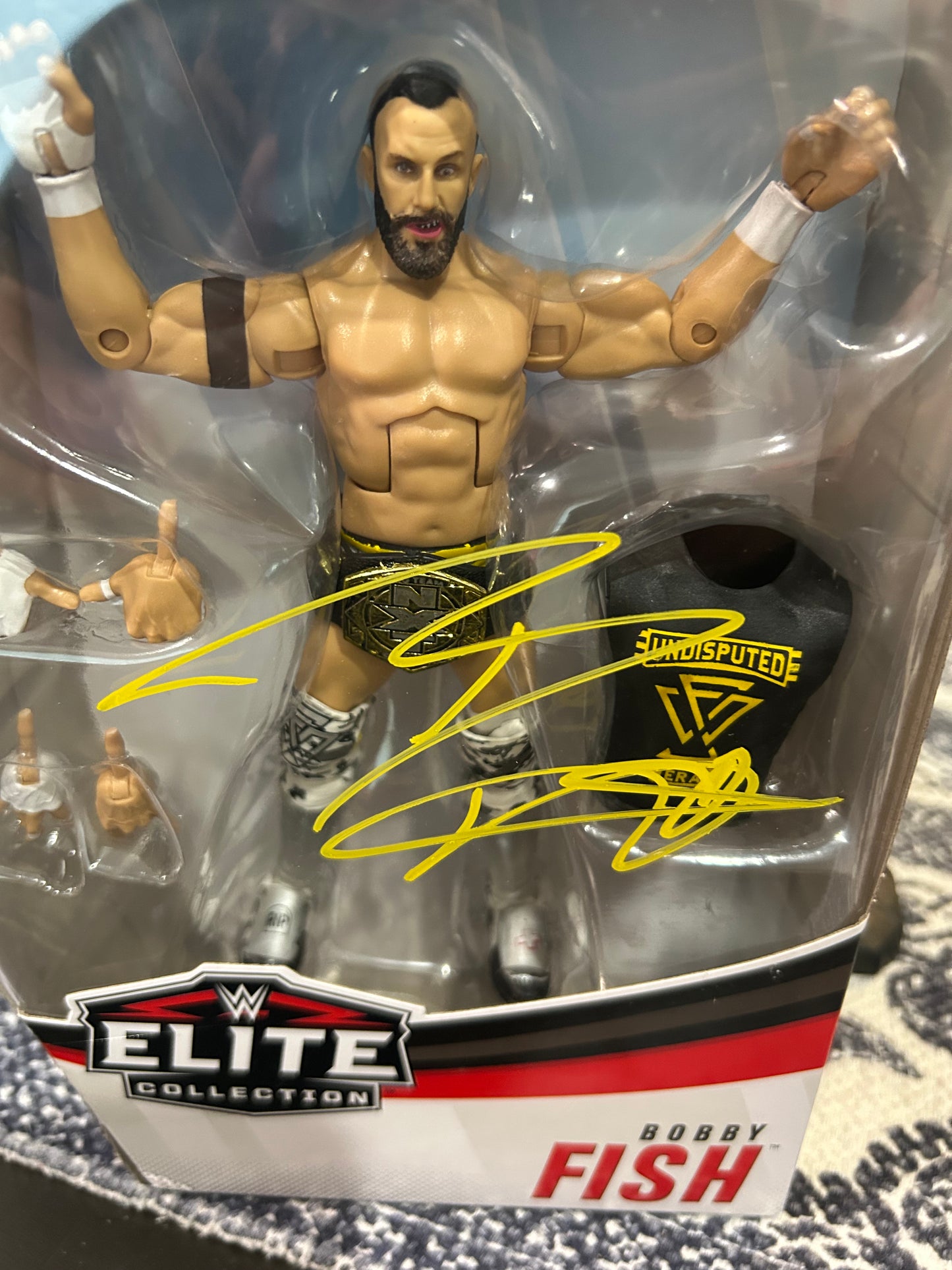 + Bobby Fish SIGNED WWE Mattel Elite Series 79 Action Figure (Comes w/COA)
