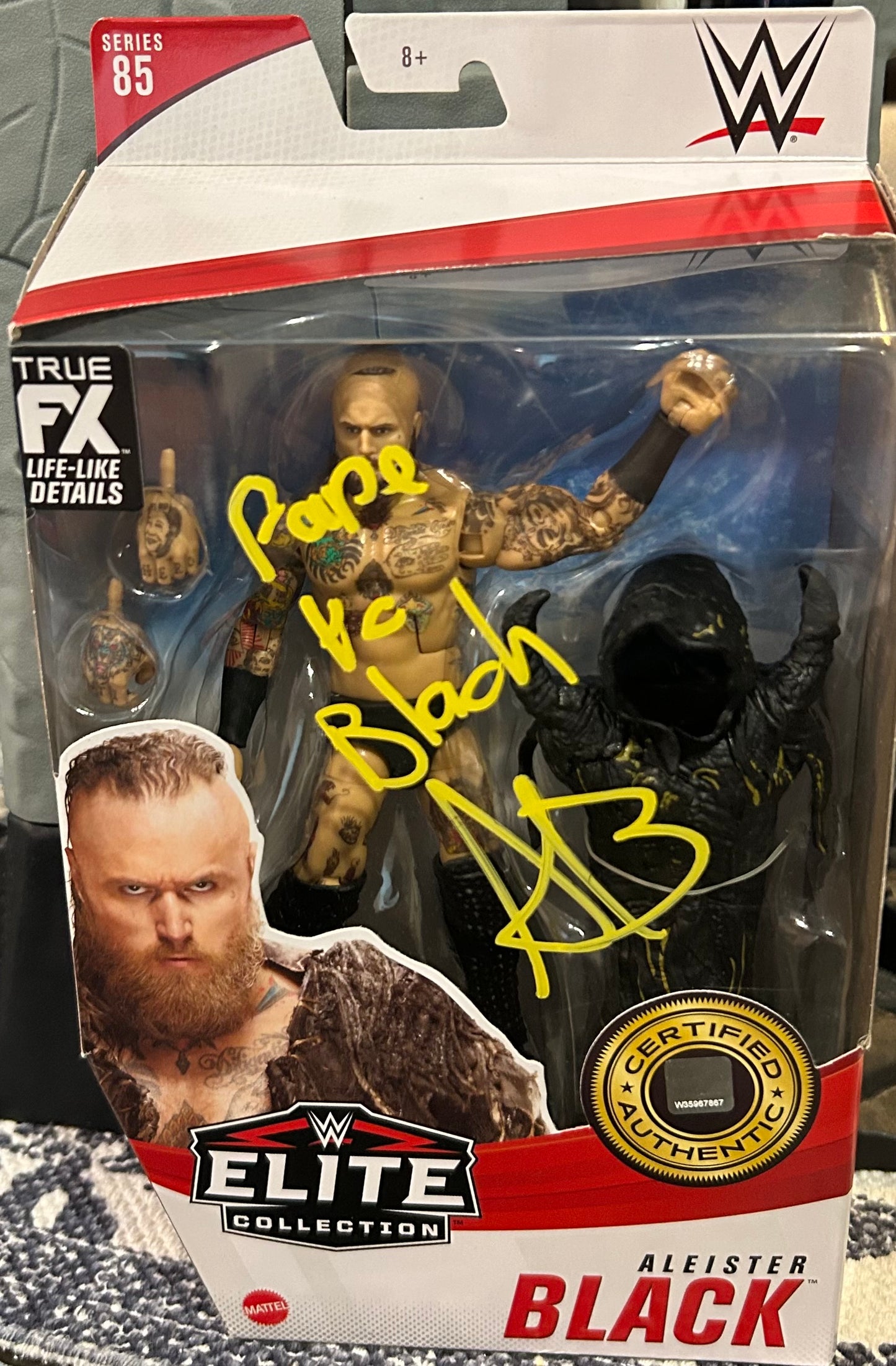 +  Aleister Black SIGNED WWE Mattel Elite Series 85 Action Figure (Highspots COA)