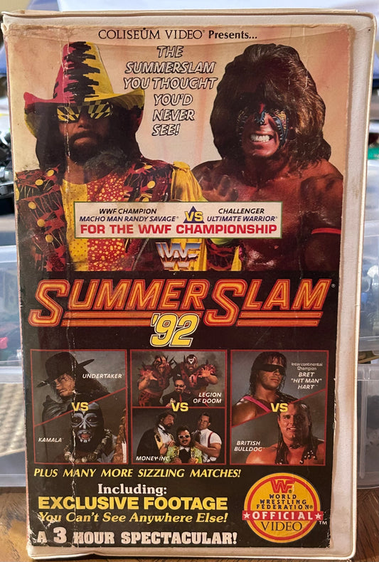 *  WWF WWE Summer Slam 1992 Official VHS (Coliseum Video)