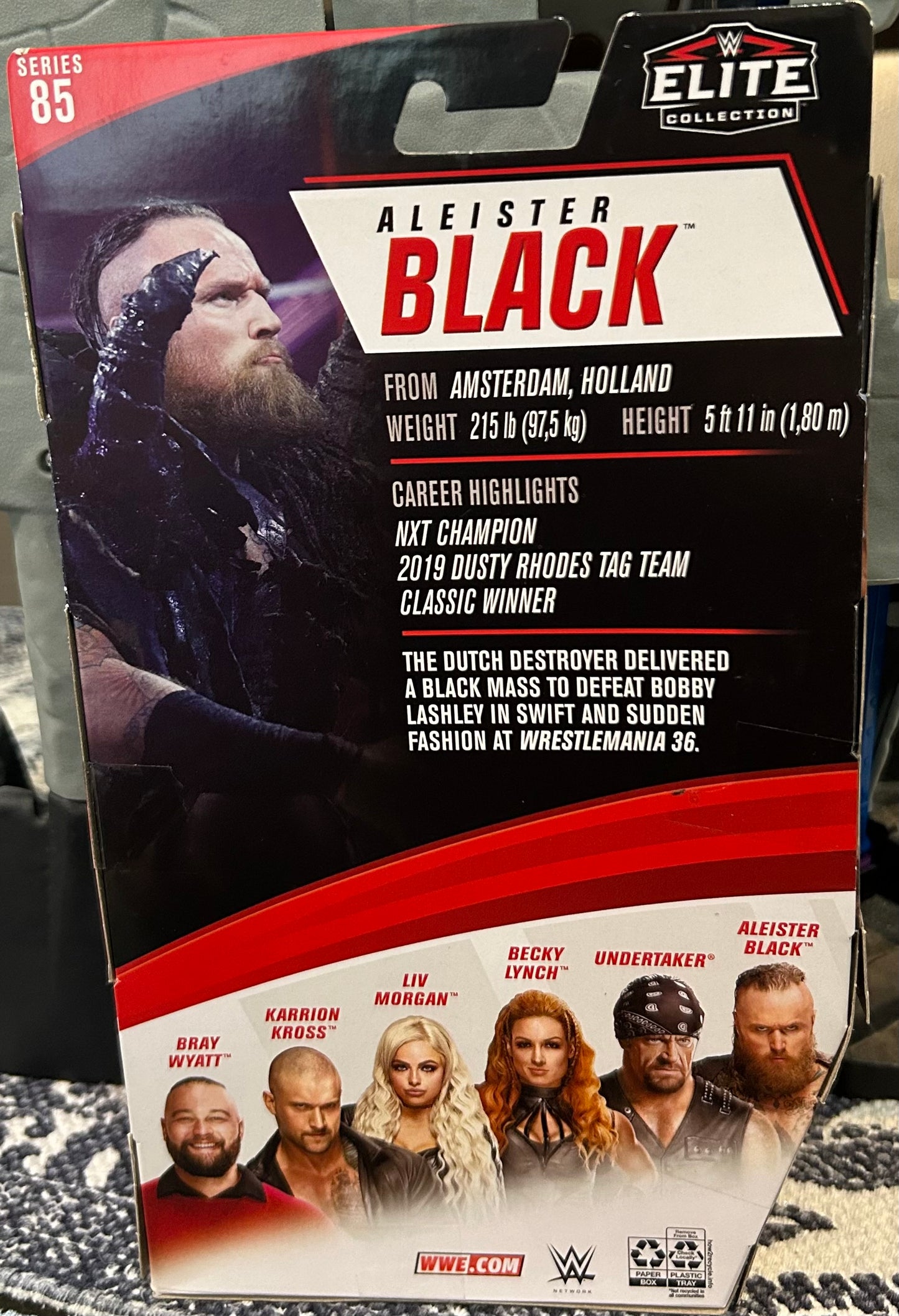 +  Aleister Black SIGNED WWE Mattel Elite Series 85 Action Figure (Highspots COA)