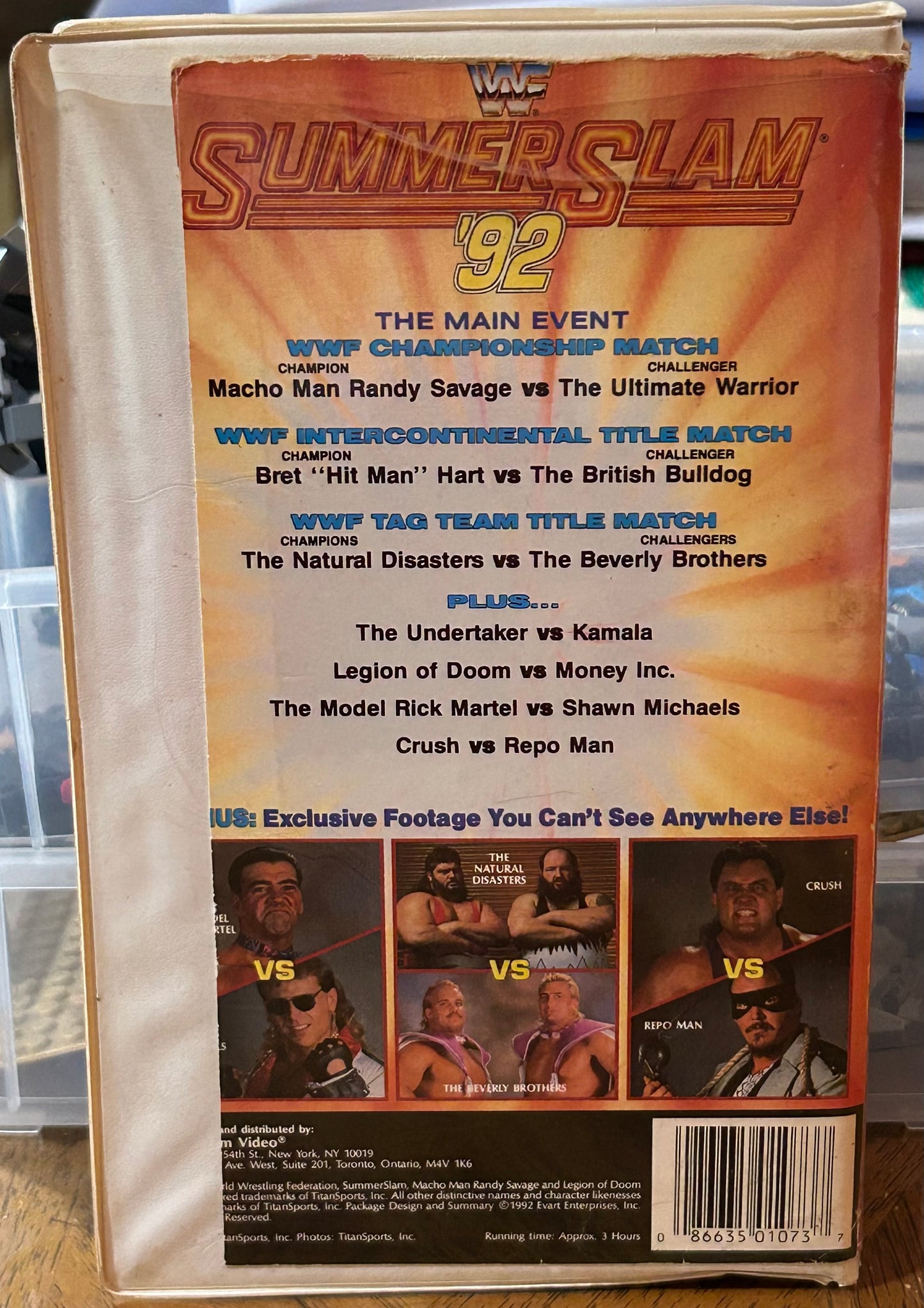 *  WWF WWE Summer Slam 1992 Official VHS (Coliseum Video)