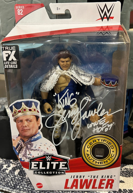 +  Jerry “The King” Lawler SIGNED WWE Mattel Elite Series 82 Action Figure (Comes w/COA)