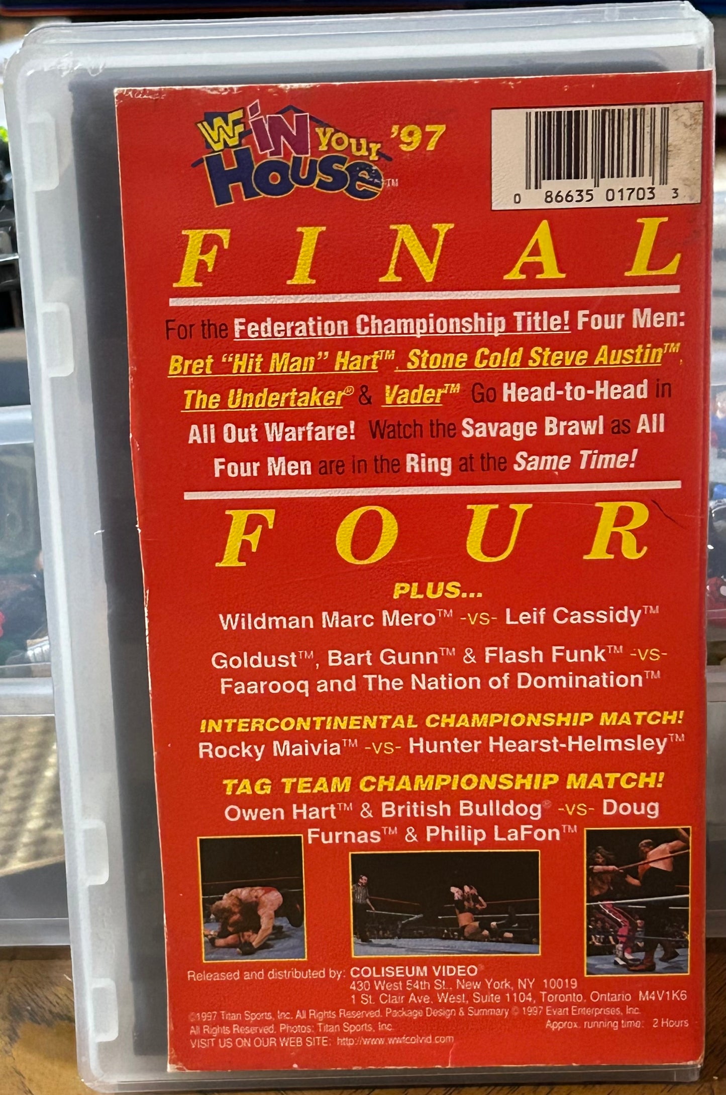 WWF WWE “In Your House ‘97” Final Four Official VHS (Coliseum Video)