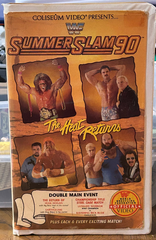 *  WWF WWE Summer Slam 1990 Official VHS (Coliseum Video)