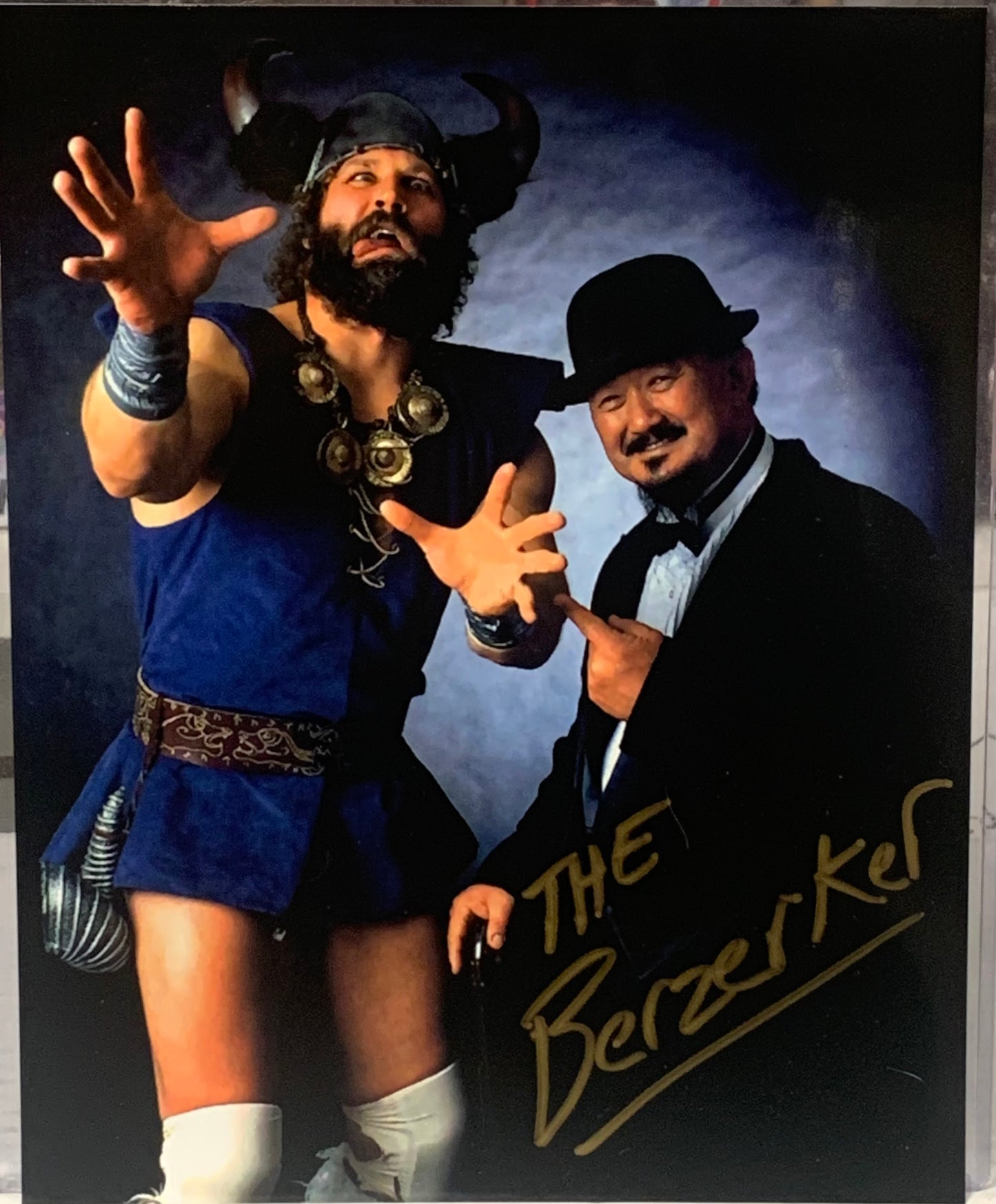 The Berzerker WWE Signed 8x10 Color Photo (Comes w/COA)