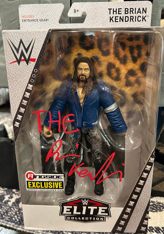+ The Brian Kendrick SIGNED WWE Mattel “Ringside Exclusive” Elite Action Figure (Highspots COA Sticker)
