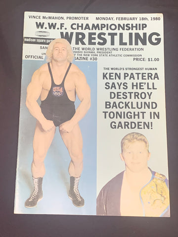 WWF Championship Wrestling MSG Official Program 2/18/1980!!!