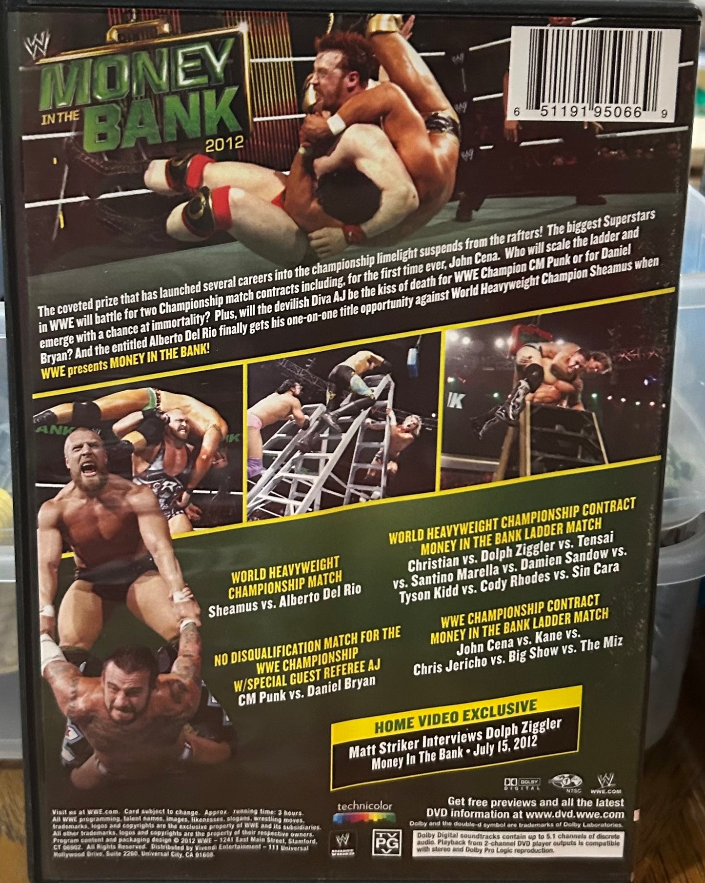 WWE “Money In The Bank 2012” DVD (John Cena, CM Punk)