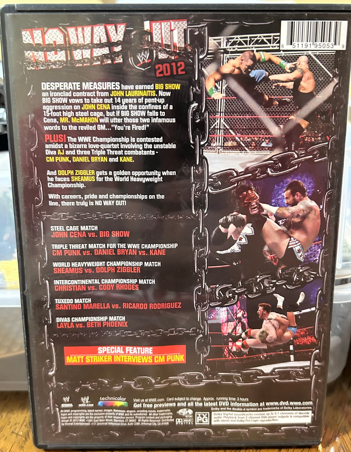 * WWE “No Way Out 2012” DVD (Cena, Big Show, CM Punk & much more)