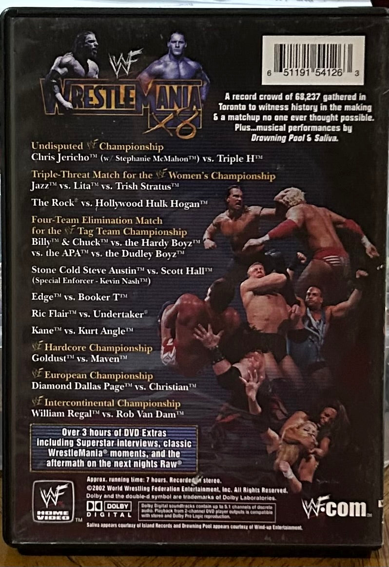 * WWE “Wrestlemania 18” DVD (2-Disc set) ICON vs ICON