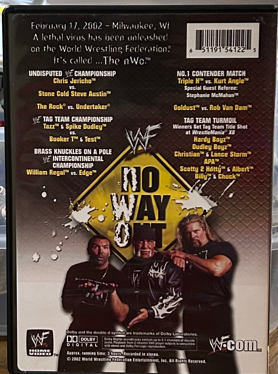* WWE “No Way Out 2002” DVD (NEW WORLD ORDER