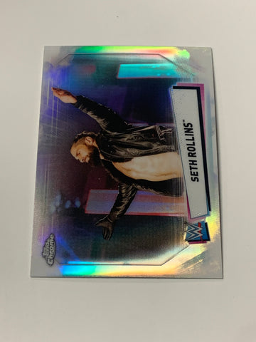 Seth Rollins 2021 WWE Topps Chrome REFRACTOR Card