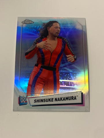 Shinsuke Nakamura 2021 WWE Topps Chrome REFRACTOR Card