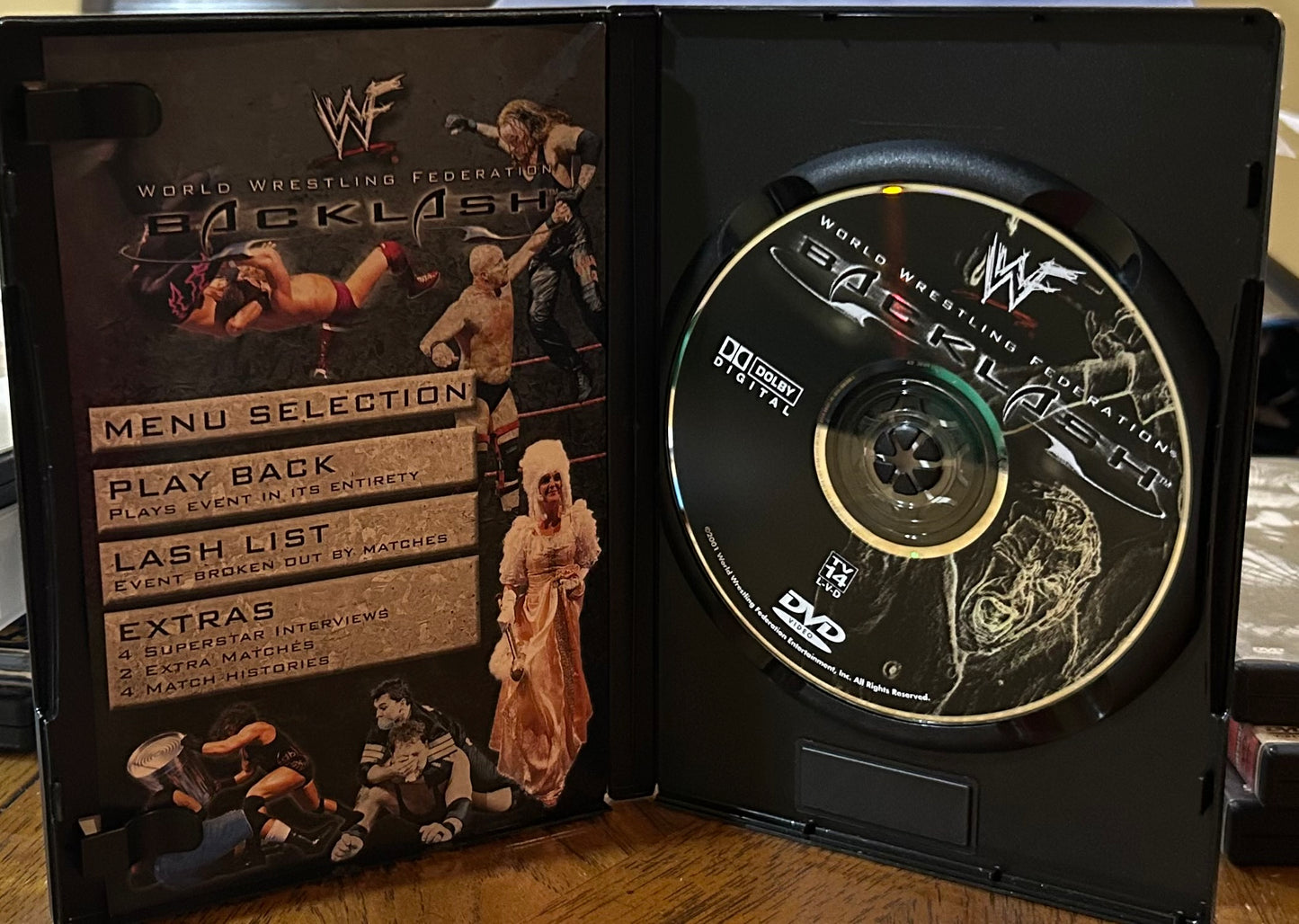 * WWE “Backlash 2001” DVD (Triple H, Big Show, Austin, Kane & so much more)