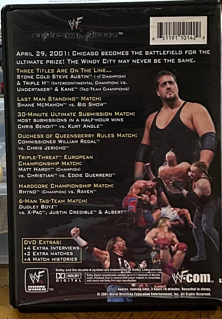 * WWE “Backlash 2001” DVD (Triple H, Big Show, Austin, Kane & so much more)