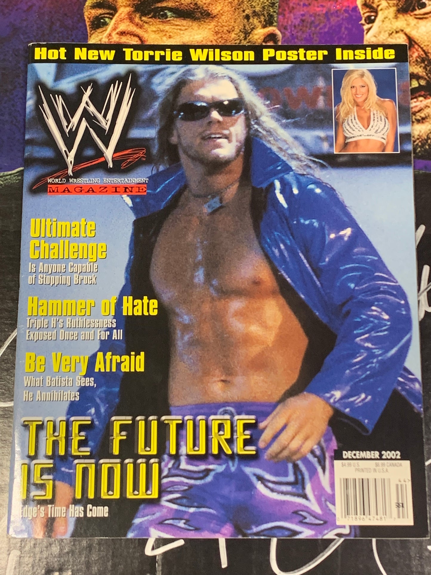 WWE Magazine December 2002 EDGE (Double Sided Poser of Torrie Wilson)