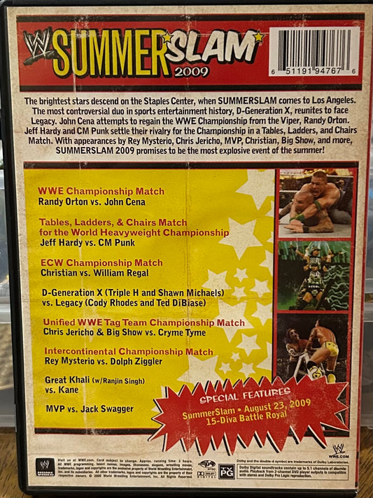 * WWE “Summer Slam 2009” DVD (Cena, Orton, CM Punk & so much more)