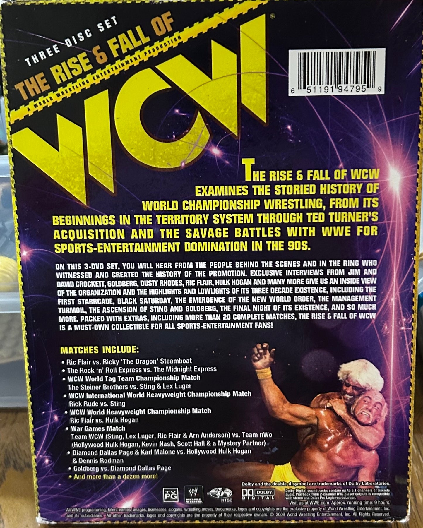 * “The Rise & Fall of WCW” DVD (3-Disc set) (Hulk Hogan, Flair, NWO & so much more)