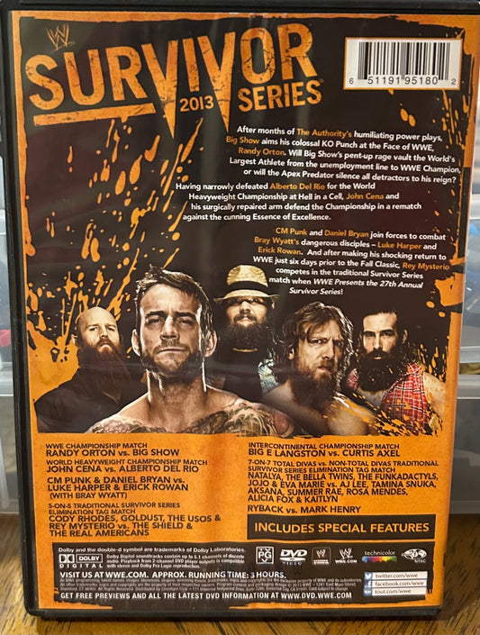 * WWE “Survivor Series 2013” DVD (Orton, Cena, CM punk & so luch more)