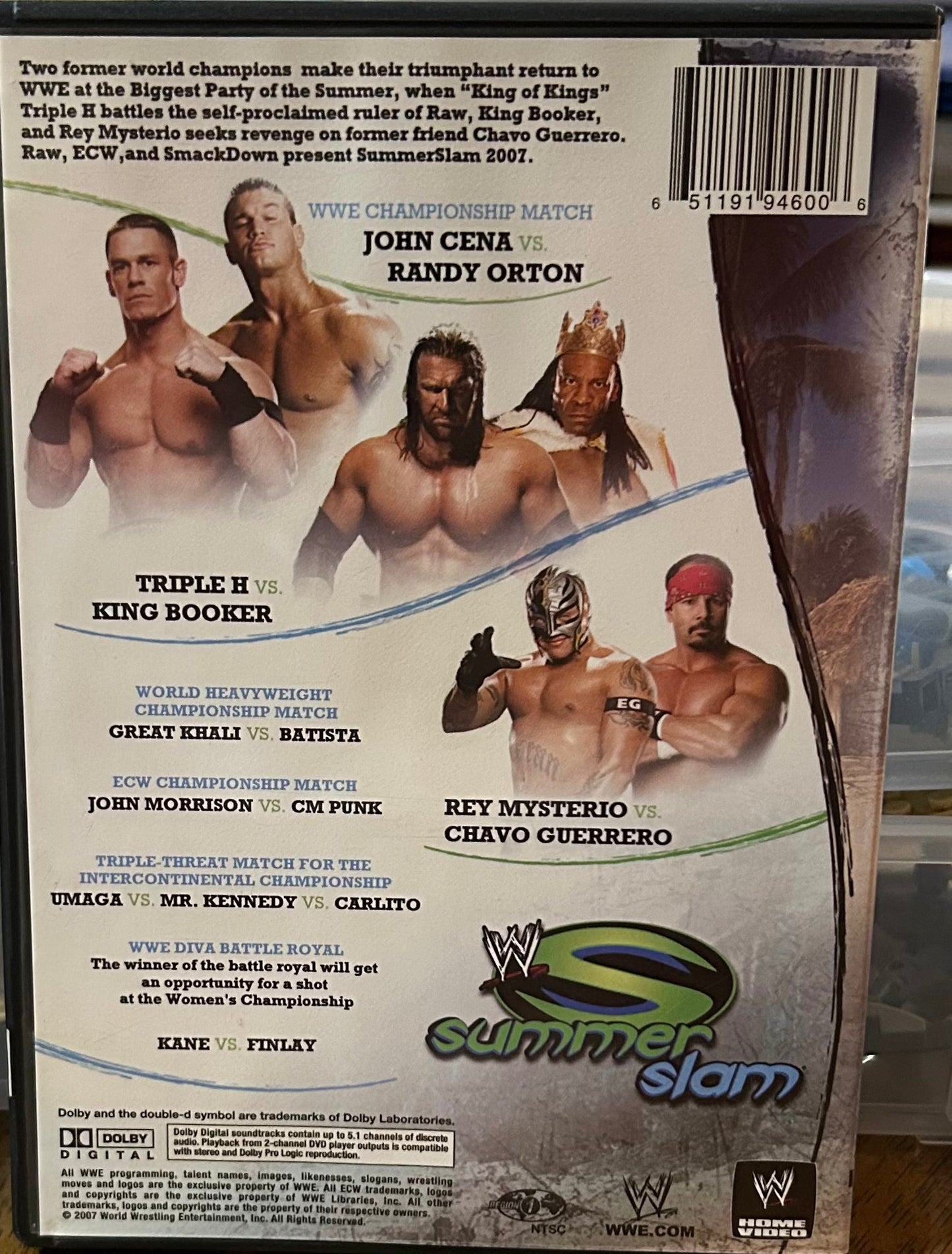 WWE “Summer Slam 2007” DVD (Cena, Orton, Mysterio & so much more)