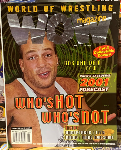 WOW World of Wrestling Magazine January 2001, Volume 2, Issue #9 (Rob Van Dam)!!!