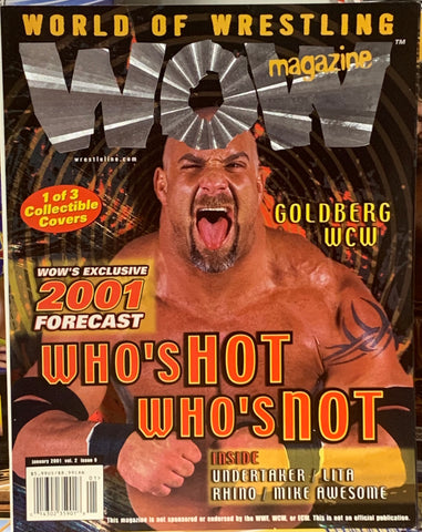 WOW World of Wrestling Magazine January 2001, Volume 2, Issue #9 (Goldberg)!!!