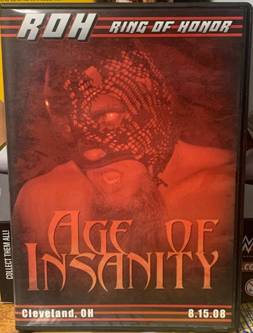 ROH Ring Of Honor DVD “Age of Insanity” 8/15/08 (Briscoes, Tyler Black & more)!!!