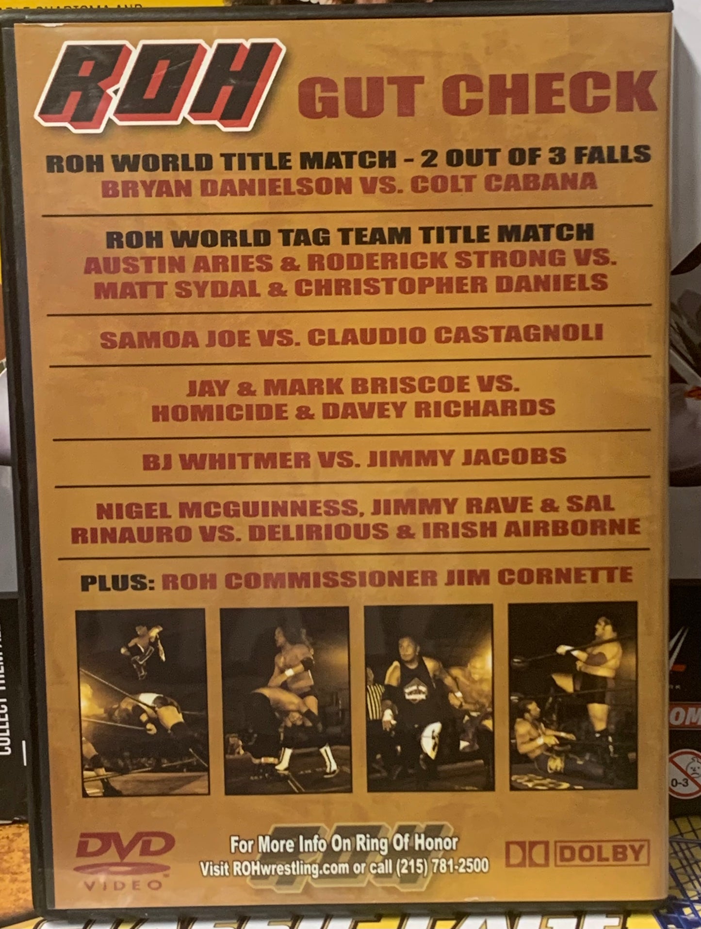 ROH Ring of Honor DVD “Gut Check” 8/28/06 (Danielson, Samoa Joe, Briscoes)