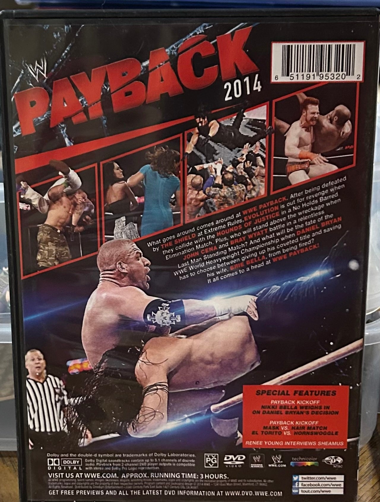 * WWE “Payback 2014” DVD (SHIELD, Batista, Randy Orton & so much more)