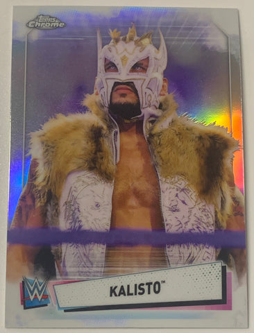 Kalisto 2021 WWE Topps Chrome Refractor Card