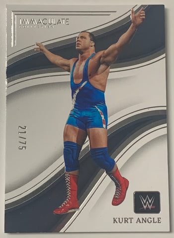 Kurt Angle 2023 WWE Panini Immaculate Collection Card #21/75 (Only 75 Made)