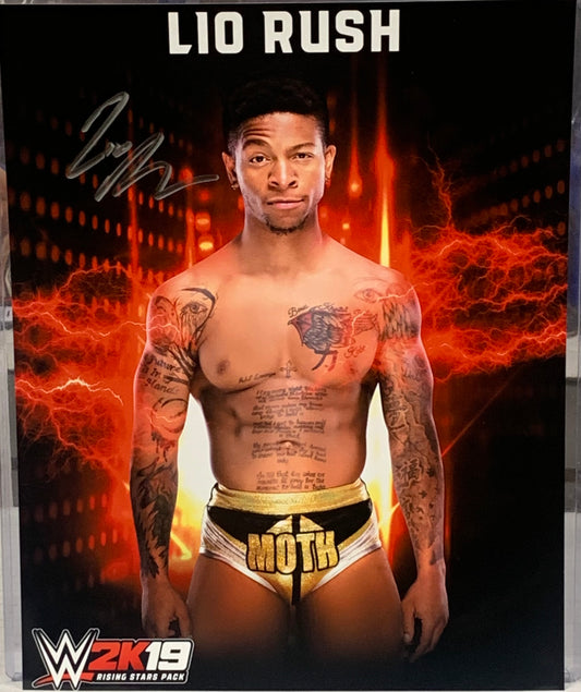 Lio Rush Signed 8x10 Color Photo (Comes w/COA)