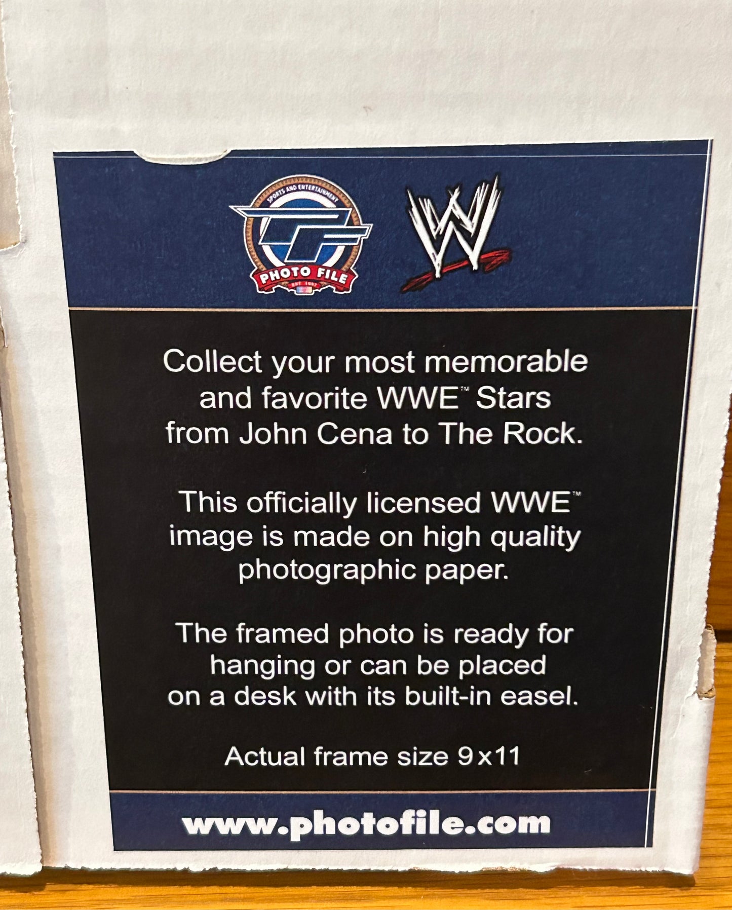 The Rock WWE Official photo File Authentic Promo Photo 8x10 Framed  (Awesome Piece)