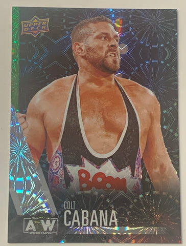 Colt Cabana 2021 UD Upper Deck AEW Green Parallel Pyro Card