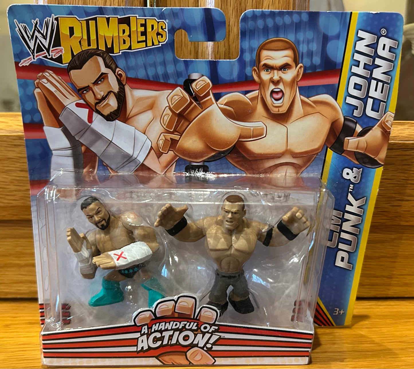 * John Cena & CM Punk WWE Rumblers Action Figure (Sealed, Never Opened)