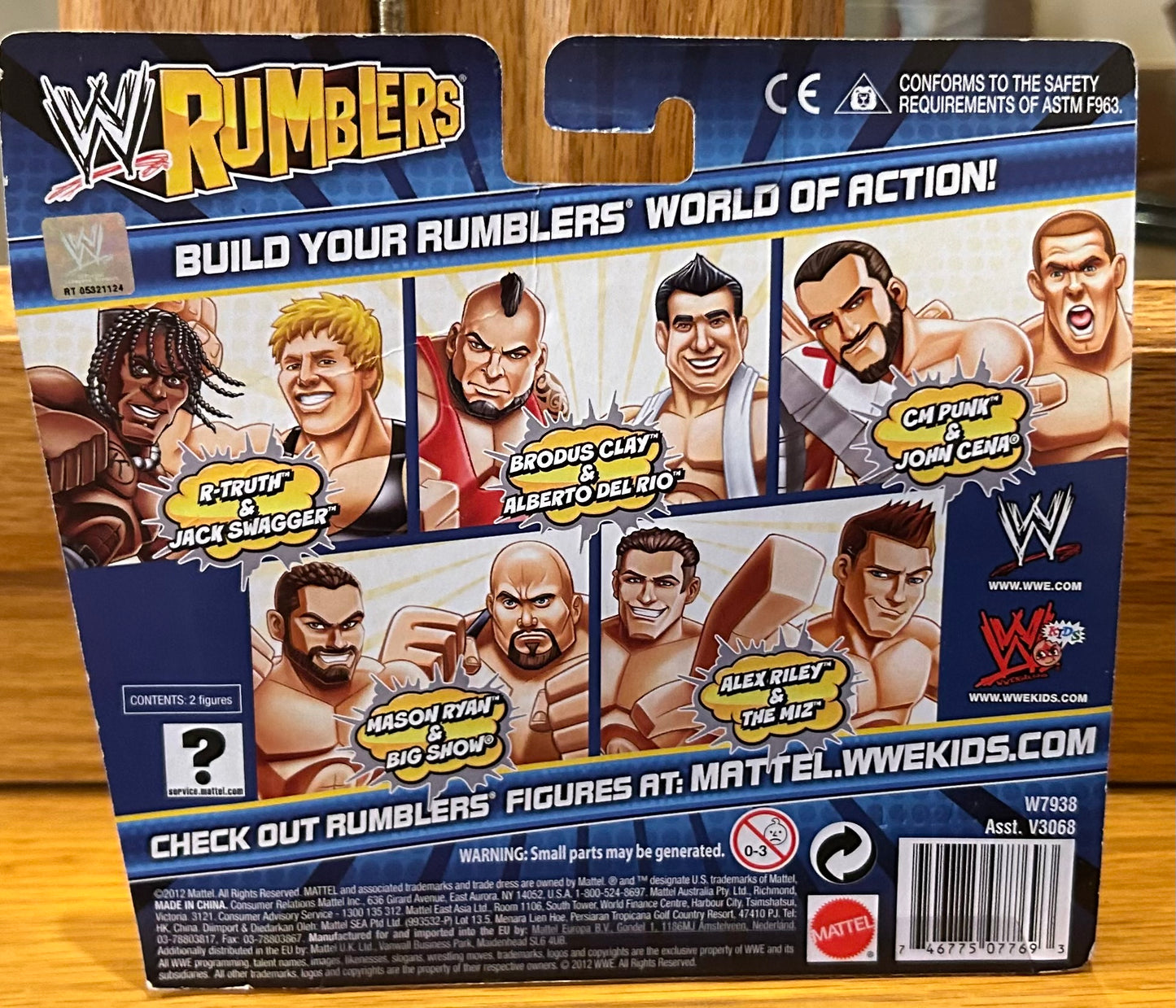 * John Cena & CM Punk WWE Rumblers Action Figure (Sealed, Never Opened)