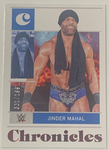 Jinder Mahal 2022 WWE Panini Chronicles Parallel Card #21/199