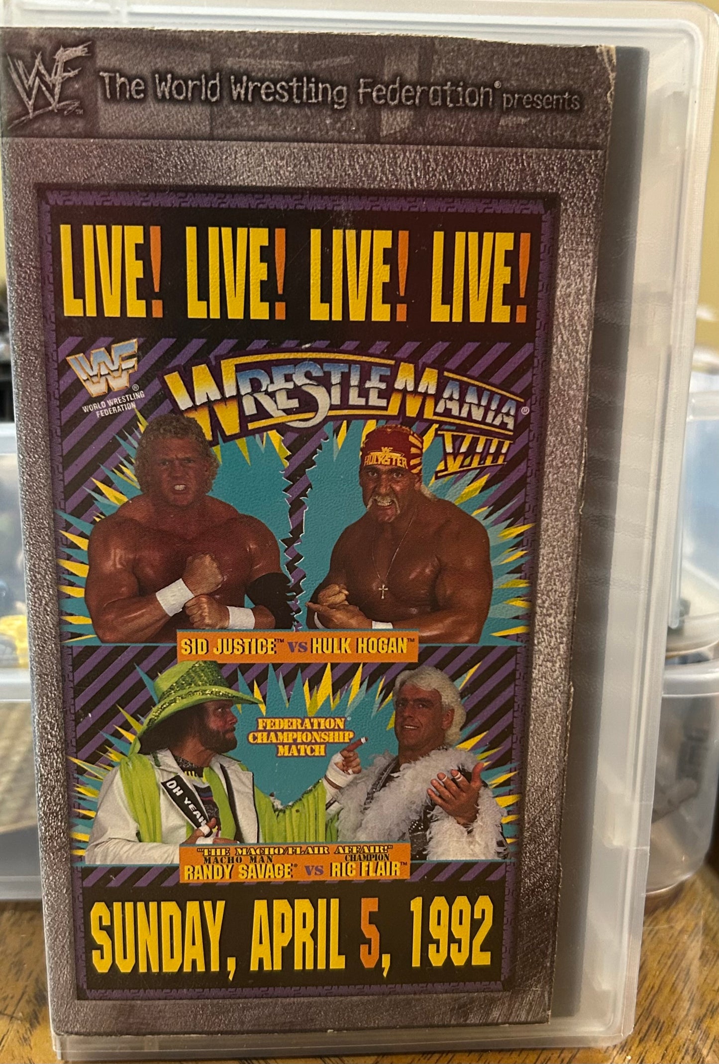 *  WWF WWE ”Wrestlemania 8” Official VHS (Hulk Hogan, Sid, Flair, Savage & so much more)