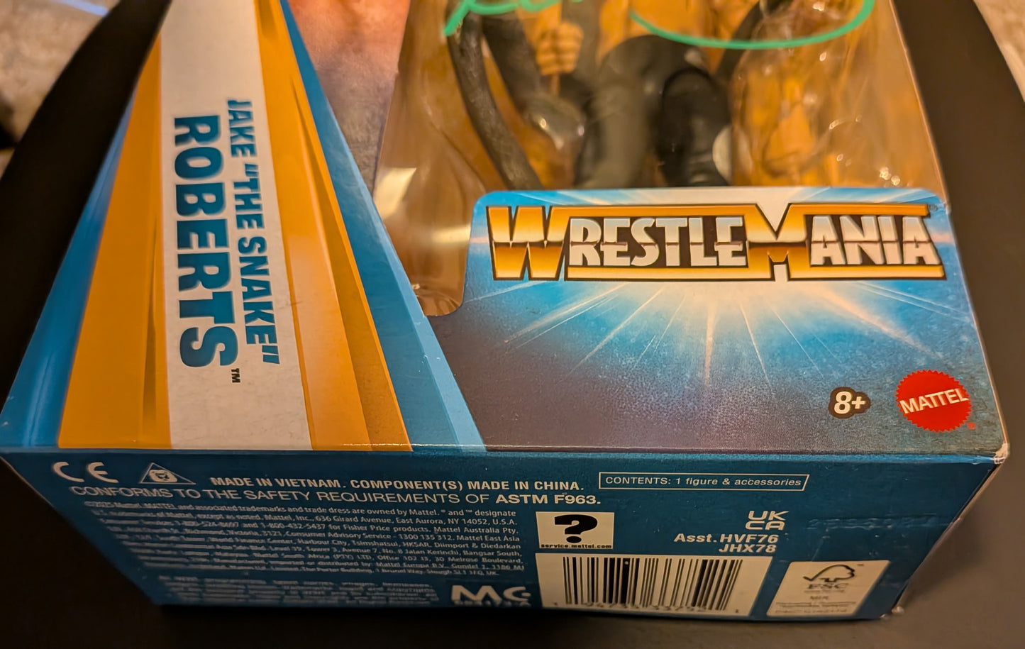 + Jake “The Snake” Roberts SIGNED WWE Wrestlemania Elite Action Figure (Comes w/COA)