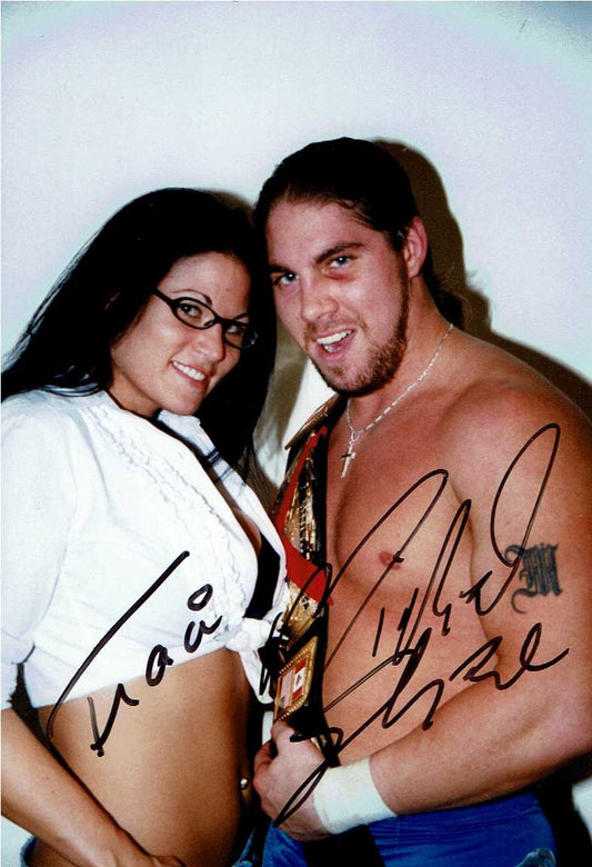 Michael Shane & Traci Brooks Pose 3 Dual Signed (4x6 Size) Candid Photo COA