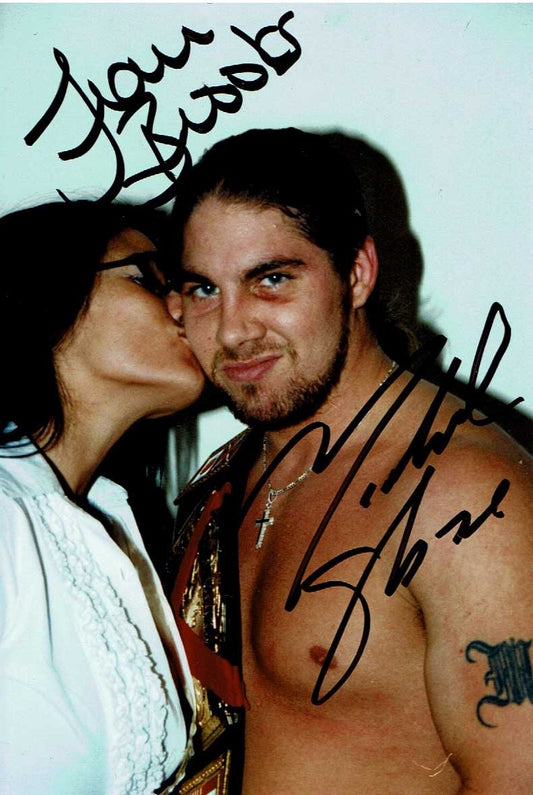Michael Shane & Traci Brooks Pose 2 Dual Signed (4x6 Size) Candid Photo COA