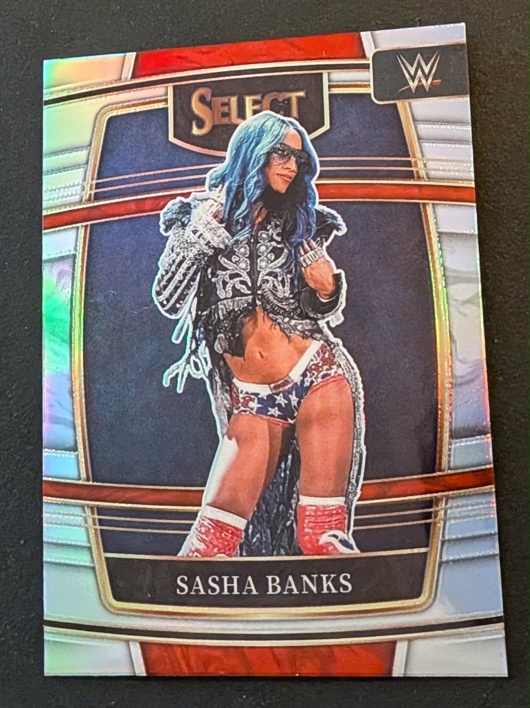 Sasha Banks 2022 Panini Select #86 Silver Prizm