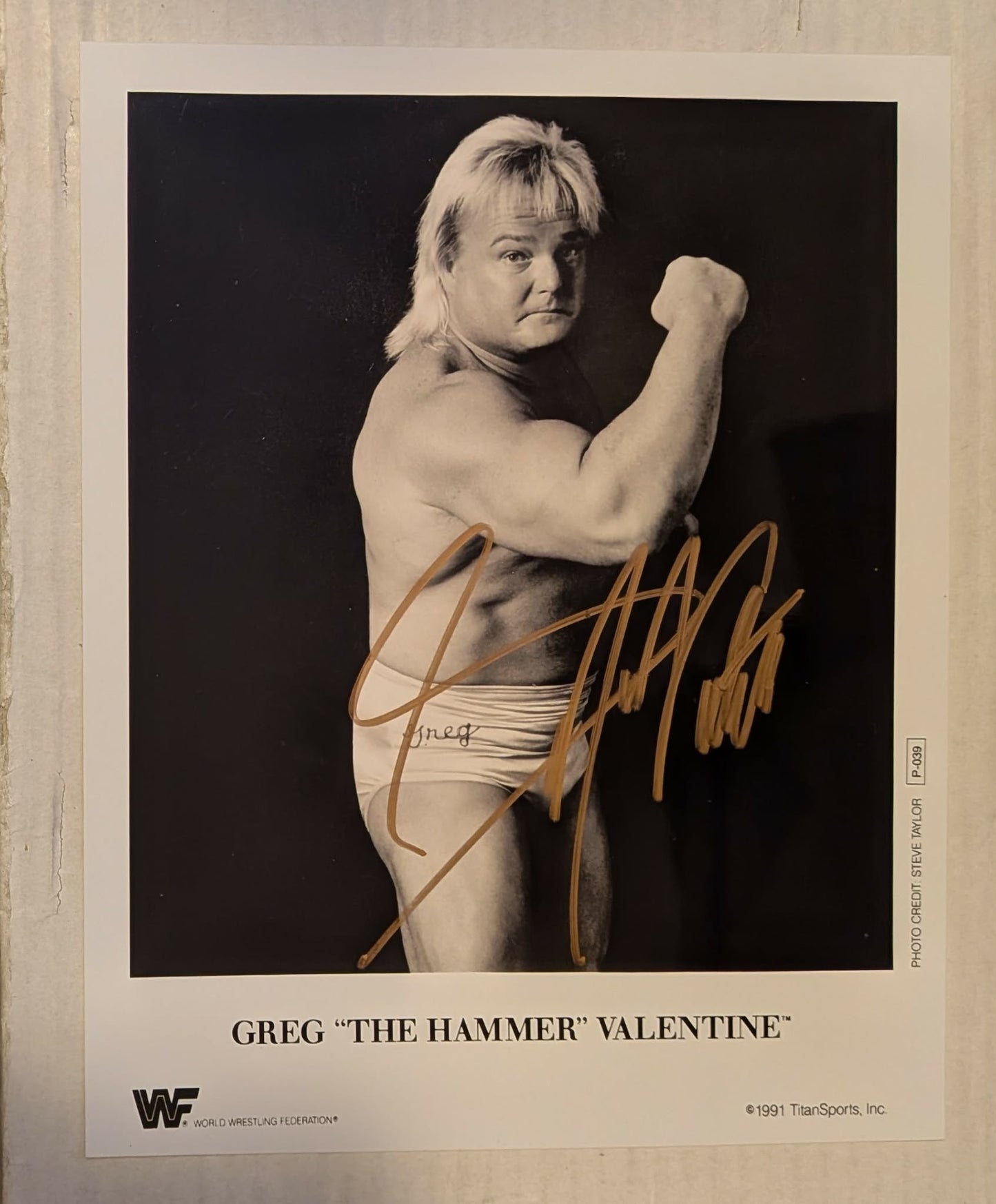 Greg Valentine Pose 4 Signed Photo COA