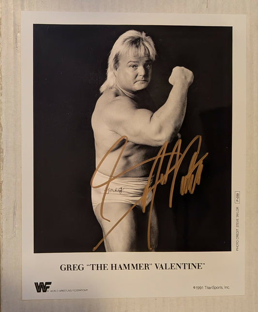 Greg Valentine Pose 4 Signed Photo COA