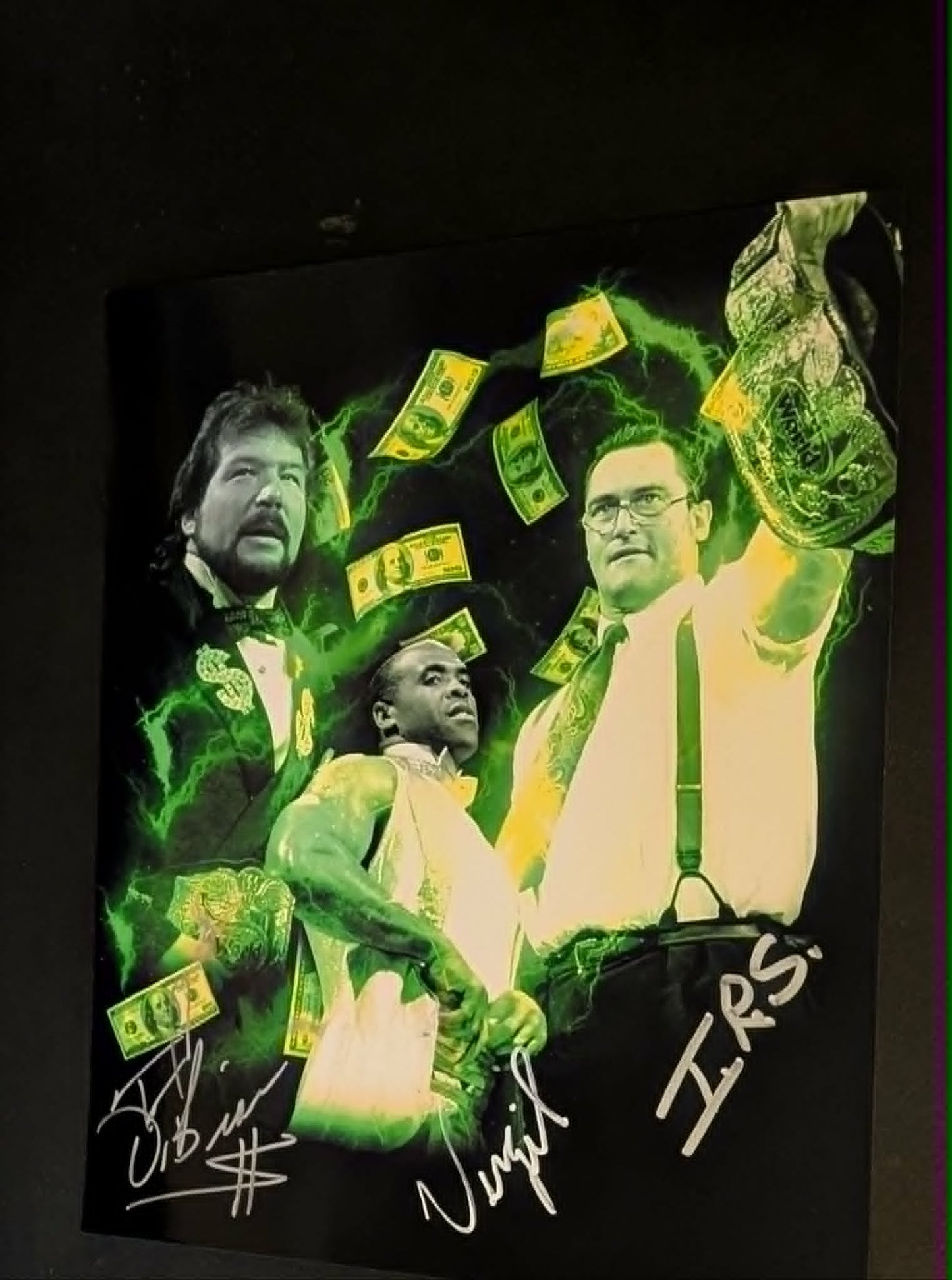 Ted Dibiase Virgil IRS Triple Signed Photo COA