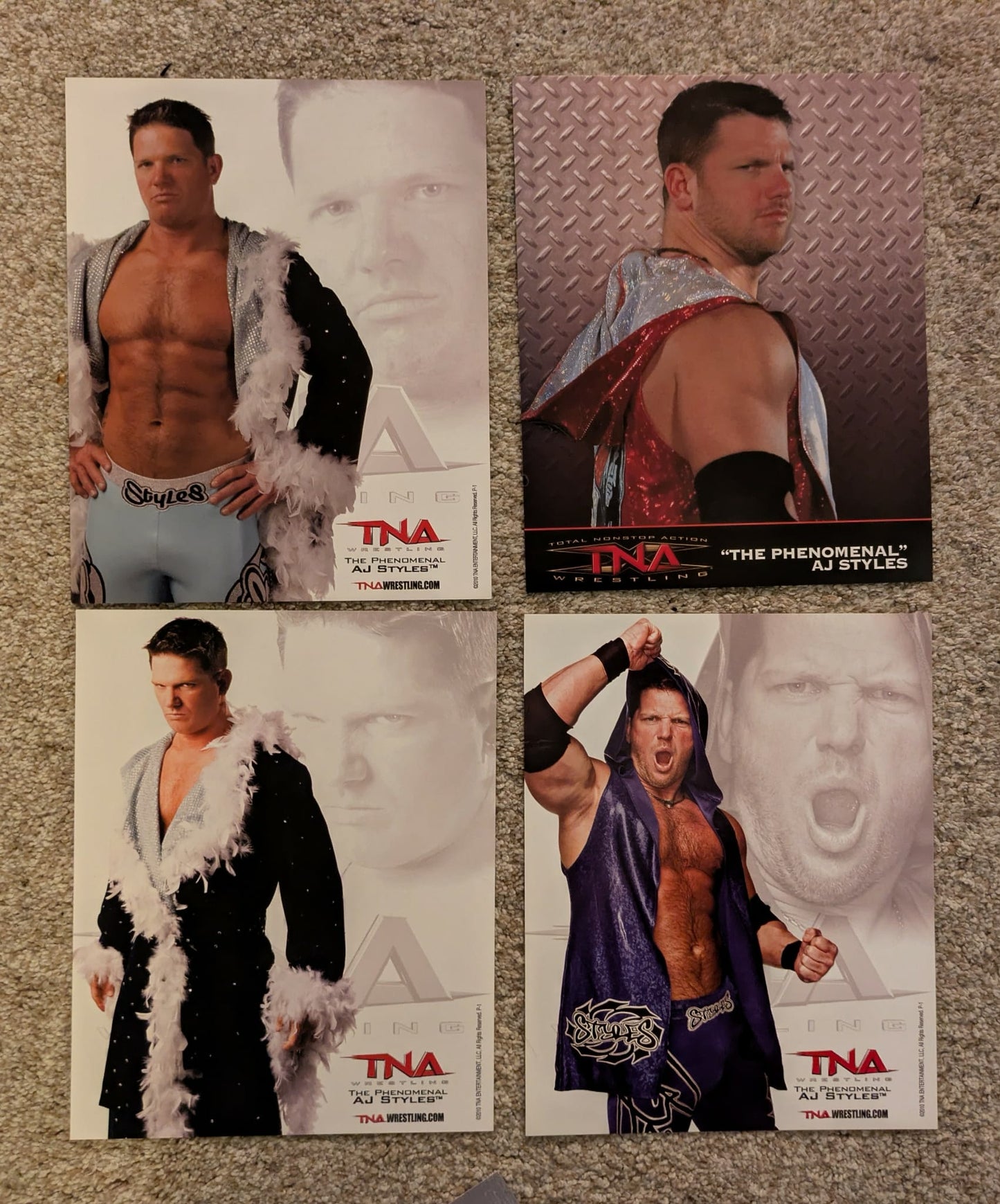 Holiday Special - TNA Official Promo Photo 4 Lot AJ Styles